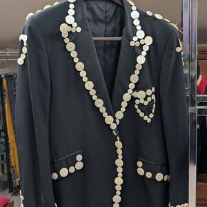Signed Richard Bowman Black Button Blazer